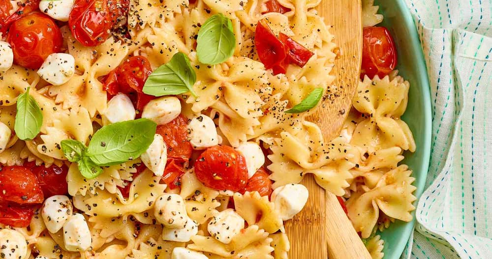 Warm Caprese Pasta Punchfork