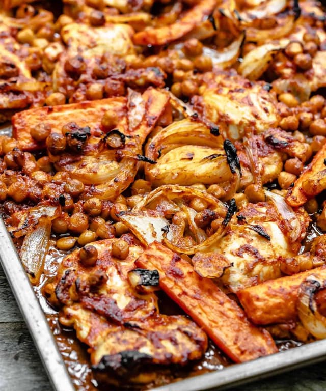 Sheet Pan Smoked Paprika Chicken with Chickpeas Punchfork