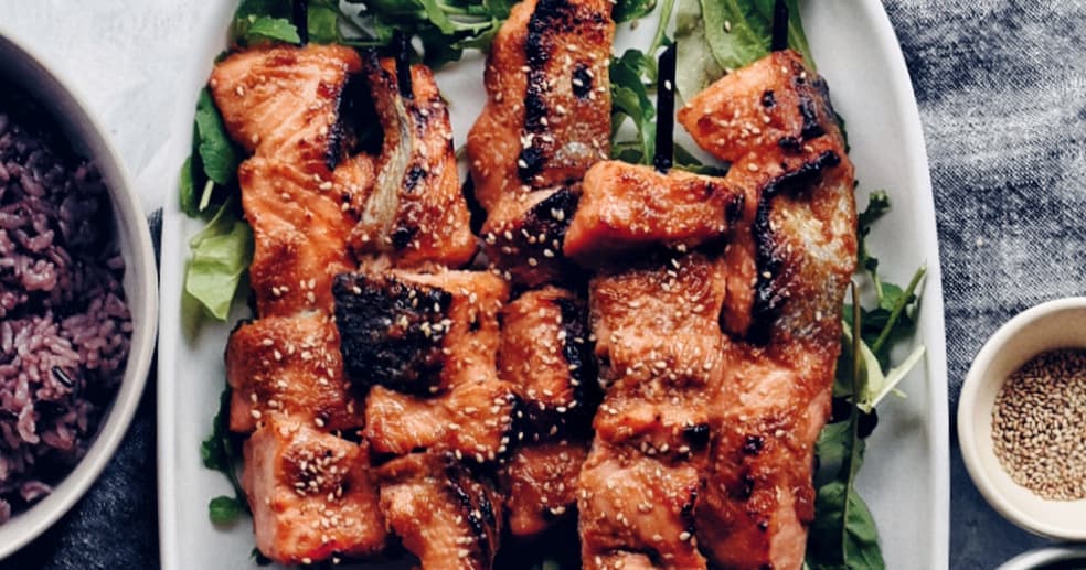 Miso Maple Salmon Skewers Punchfork