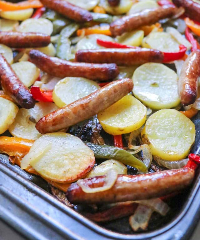Roasted Sausage and Vegetables Sheet Pan Dinner Punchfork