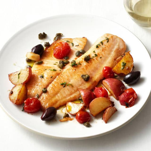 Baked Tilapia with Tomatoes and Potatoes Punchfork