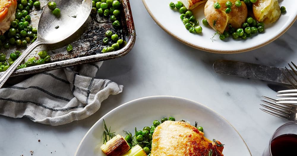 Nigella Lawson’s Chicken & Pea Traybake Punchfork