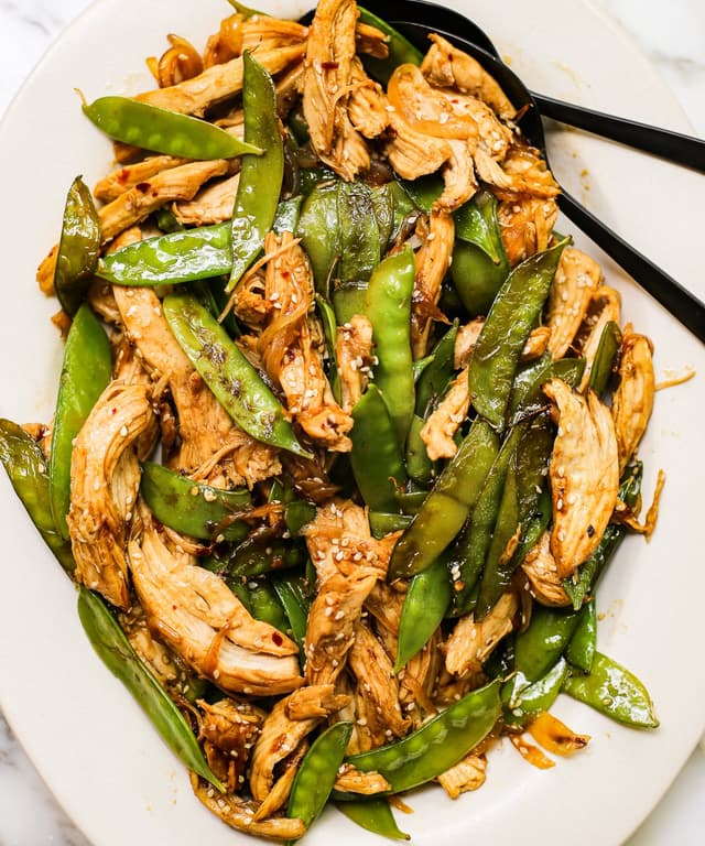 Easy Sesame Chicken and Snow Pea Stir Fry Punchfork