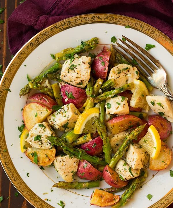 Lemon Chicken Asparagus and Potato Sheet Pan Dinner Punchfork