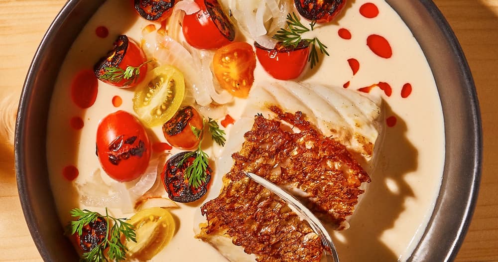 Fish with Rum Butter Sauce Punchfork