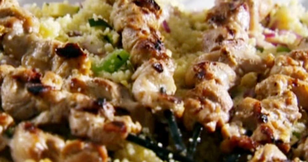 Chicken Satay with Grilled Vegetable Couscous Punchfork