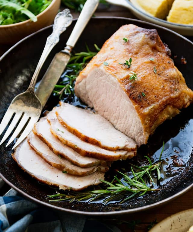 Oven Roasted Pork Loin with Applesauce Glaze Punchfork