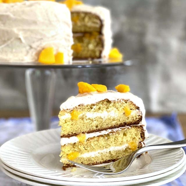 Peaches and Cream Cake Punchfork