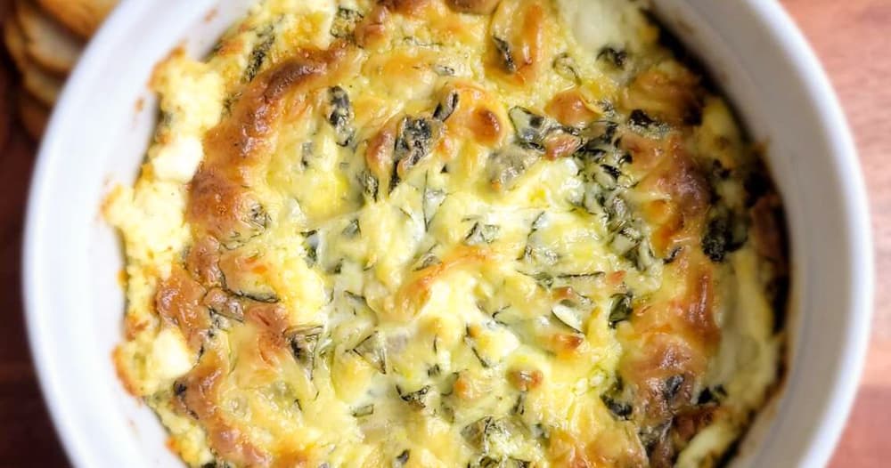 Baked SpinachArtichoke Dip Without Mayo Punchfork