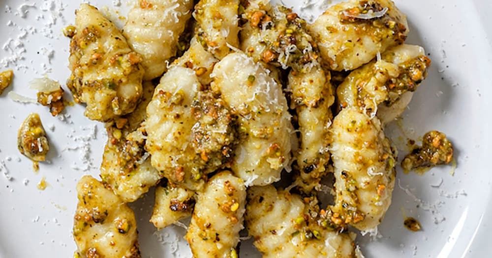 Fluffy Potato Gnocchi with Pistachio Pesto Punchfork