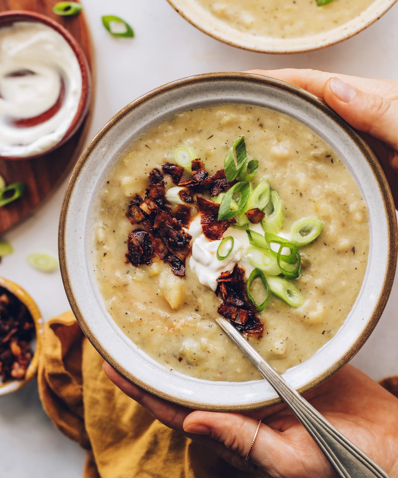 Creamy Vegan Potato Leek Soup | Punchfork