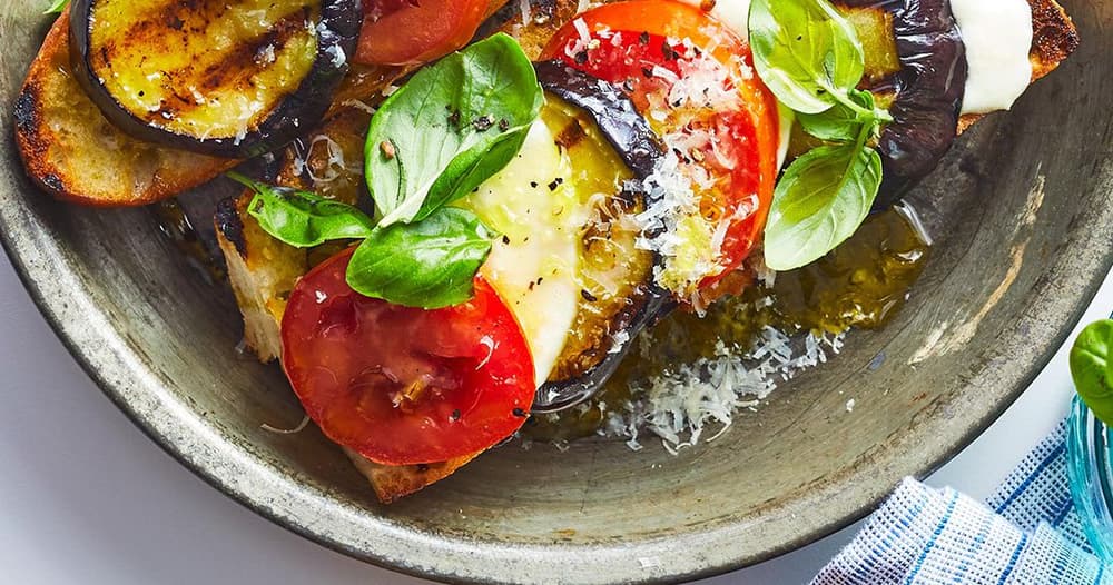Grilled Eggplant Tartines Punchfork