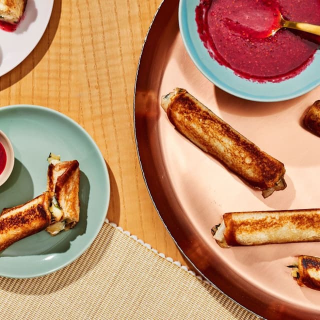 Brie Grilled Cheese Dippers with Cranberry Dipping Sauce Punchfork