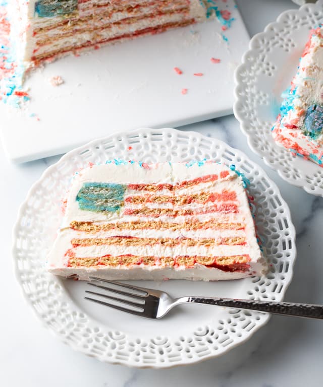 American Flag Jello Cake Icebox Cake Punchfork