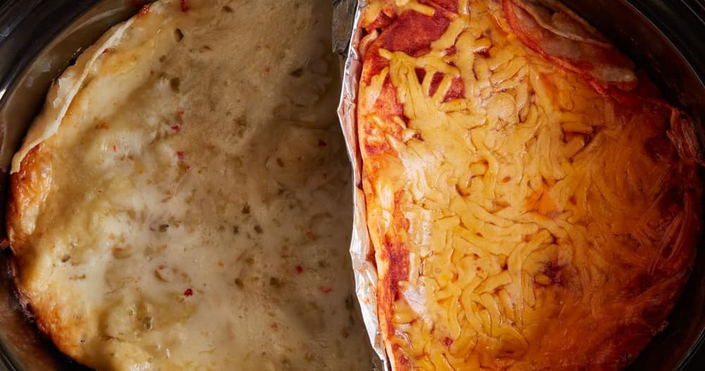 SlowCooker Layered Enchiladas Two Ways Punchfork