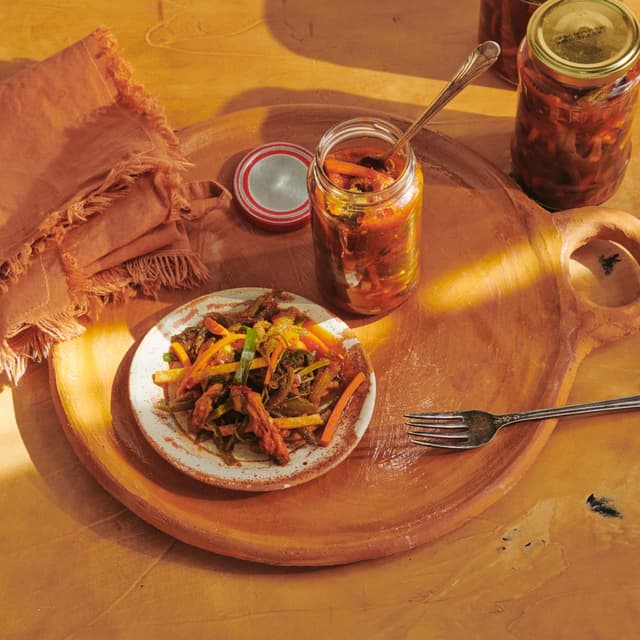 Squash Vine Kimchi Punchfork