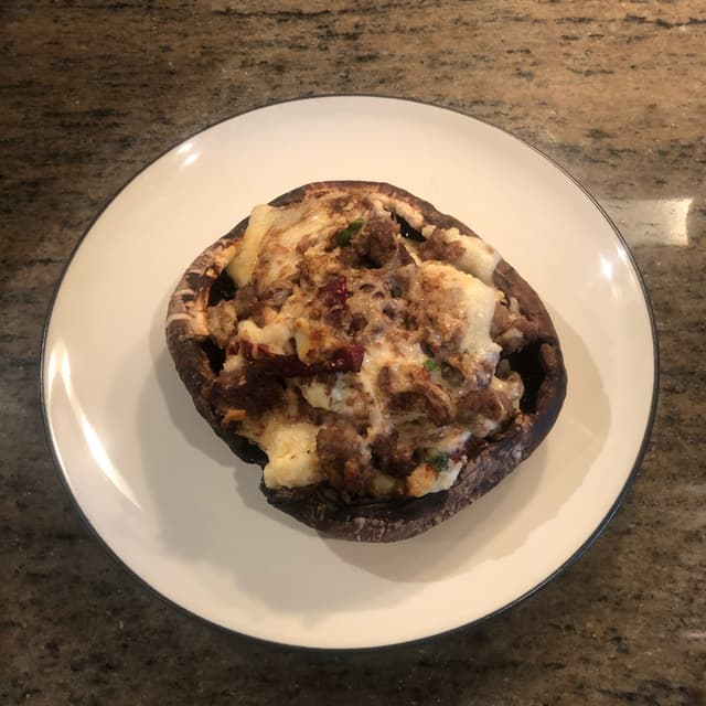 SausageStuffed Portobello Mushrooms Punchfork