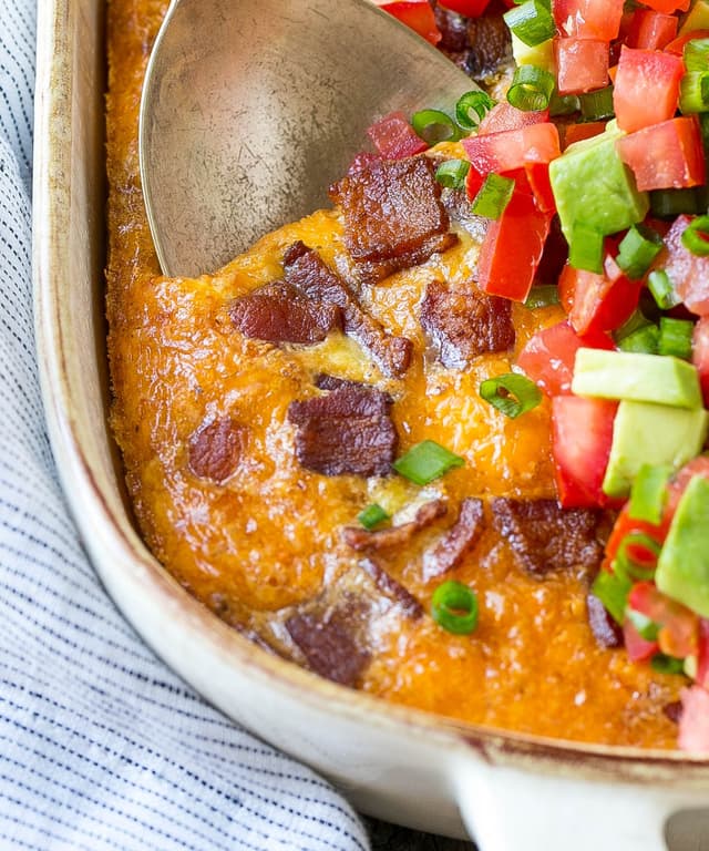 Breakfast Casserole with Bacon Punchfork