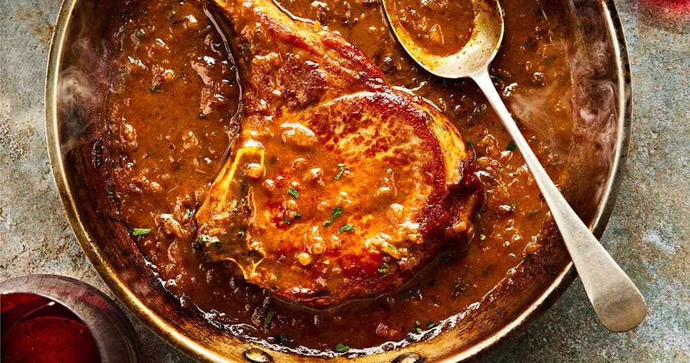Pork Chops with Sherry Pan Sauce with Ras Al Hanout Punchfork