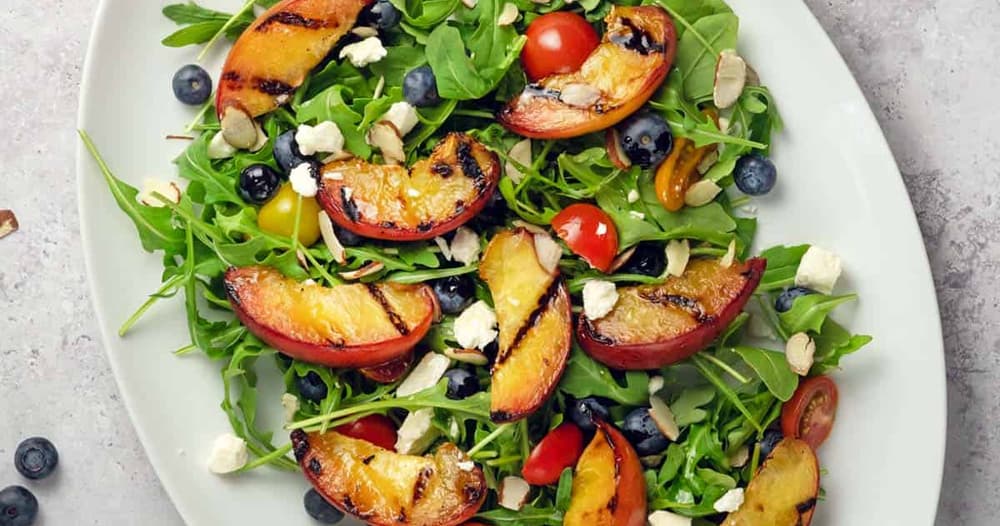 Grilled Peach Salad Punchfork