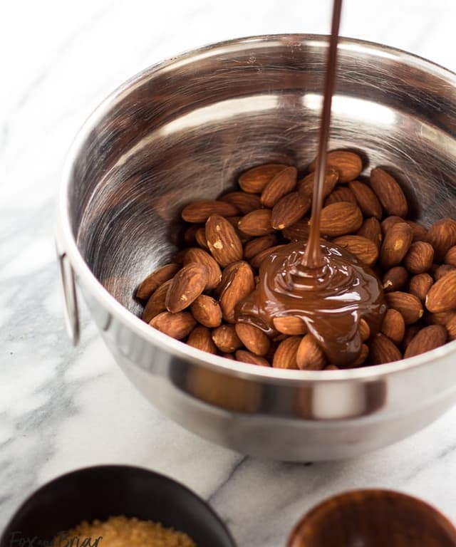 Dark Chocolate Almonds with Sea Salt and Turbinado Sugar Punchfork