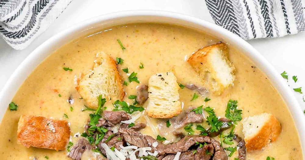 Philly Cheesesteak Soup Punchfork