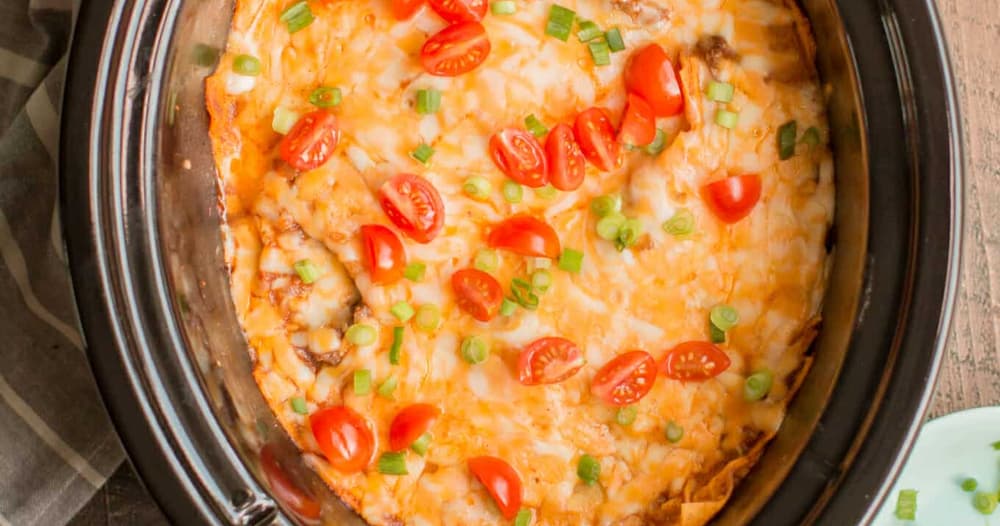 Slow Cooker Beef Enchilada Casserole Punchfork