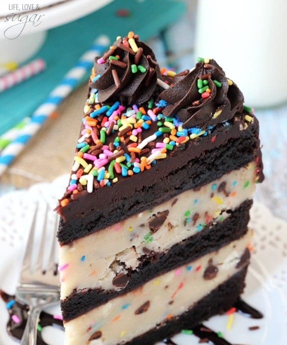 Cookie Dough Brownie Layer Cake Punchfork