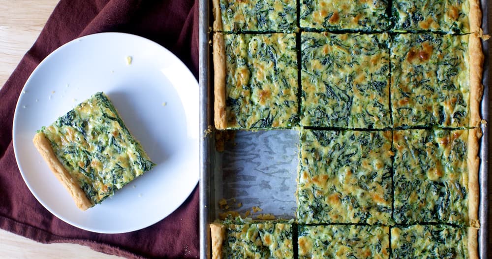 Spinach Sheet Pan Quiche Punchfork