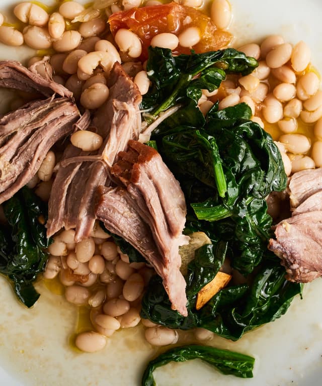 SlowCooked Pork Shoulder with Braised White Beans Punchfork