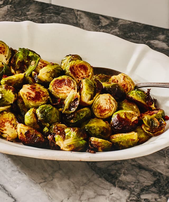 Roasted Brussels Sprouts with Pancetta and Garlic Punchfork