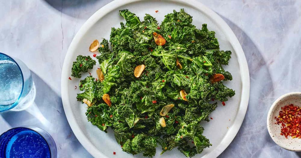 Sautéed Kale with Garlic and Olive Oil Punchfork