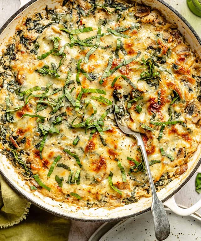 Creamy Ricotta Chicken and Orzo Skillet Punchfork