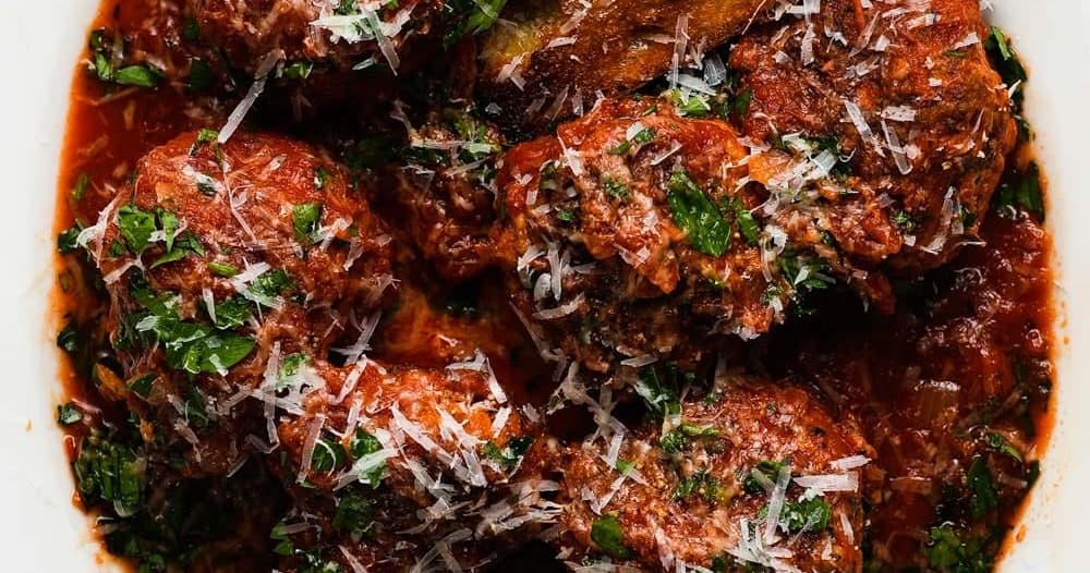 Italian Pecorino Meatballs in Marinara Sauce Punchfork