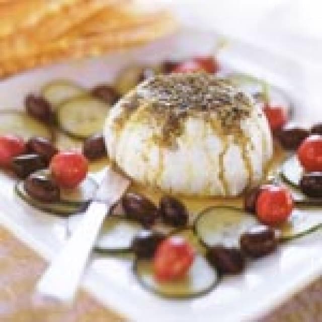 Lebanese Yogurt Cheese with Za'atar and Olives Punchfork