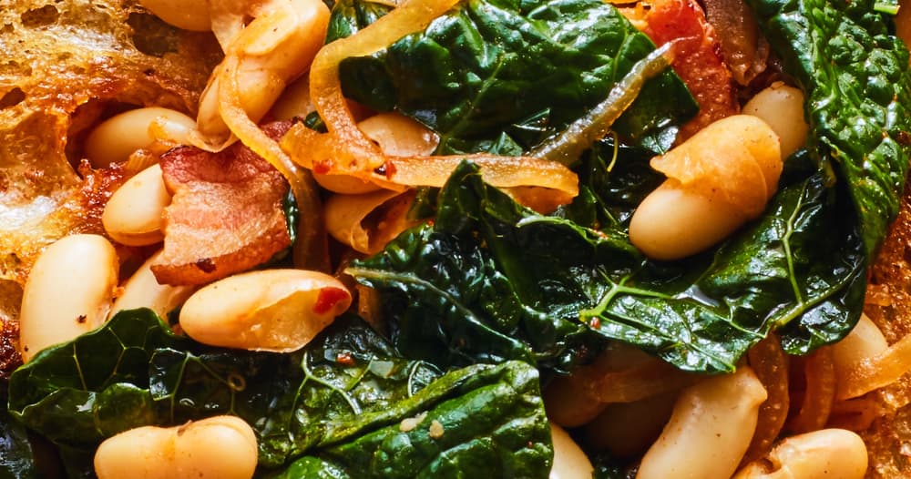 Smoky Beans and Greens on Toast Punchfork