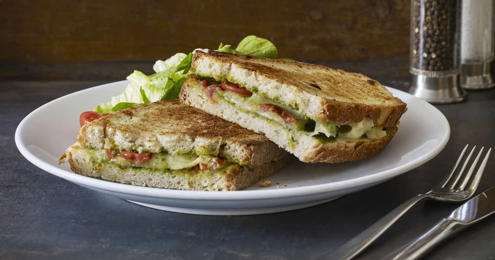 Baked Grilled Cheese Pesto Sandwiches Punchfork