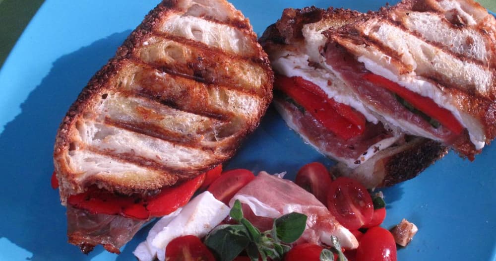Prosciutto and Mozzarella Panini Punchfork