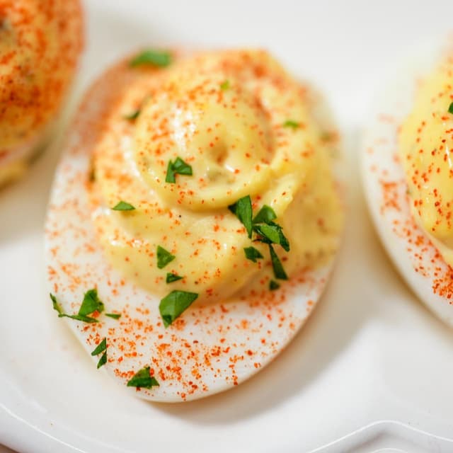 Lemon Caper Deviled Eggs Punchfork