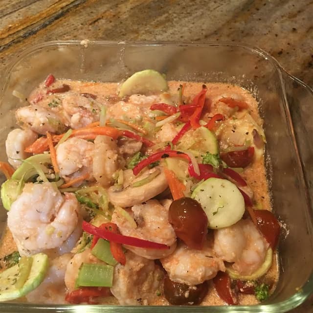 Pasta Primavera in Light Pink Cream Sauce Punchfork