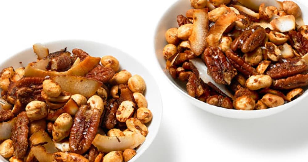 IndianSpiced Nuts with Coconut Punchfork