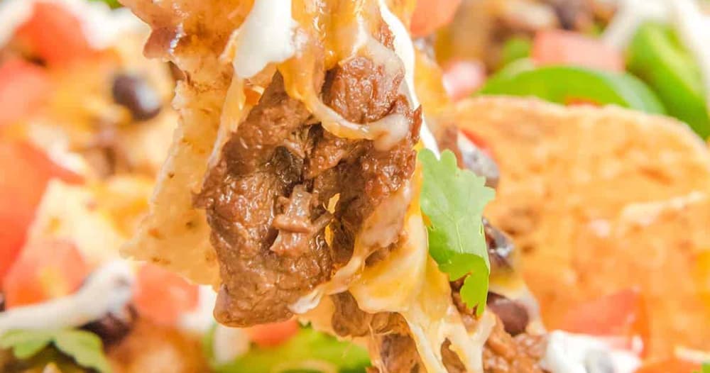 Slow Cooker Cheesy Steak Nachos Punchfork