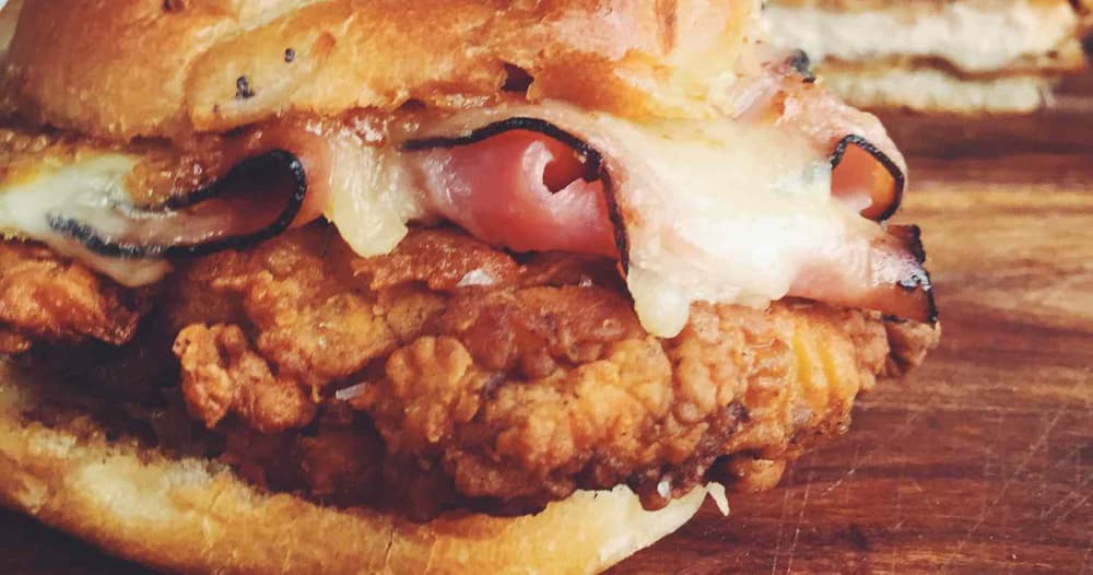 Fried Chicken Cordon Bleu Sandwich Punchfork