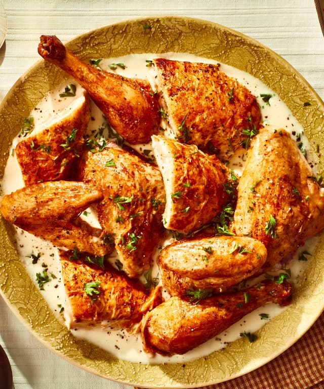 Roast Chicken with Cognac Sauce | Punchfork
