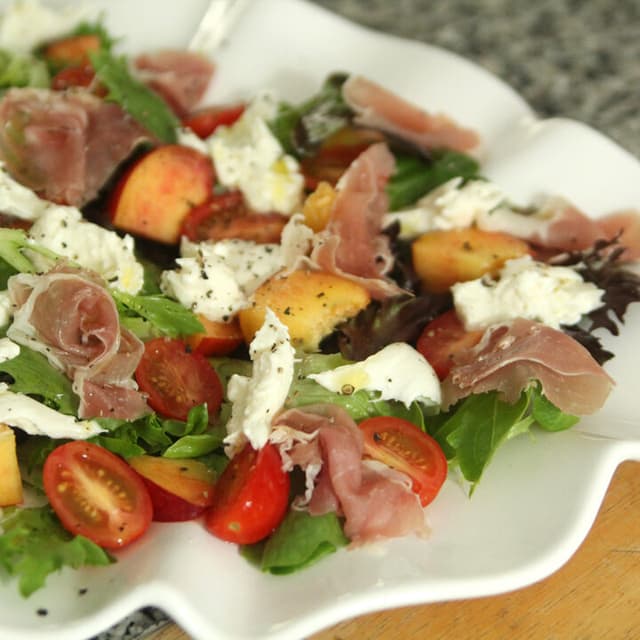 Nectarine Burrata Salad Punchfork