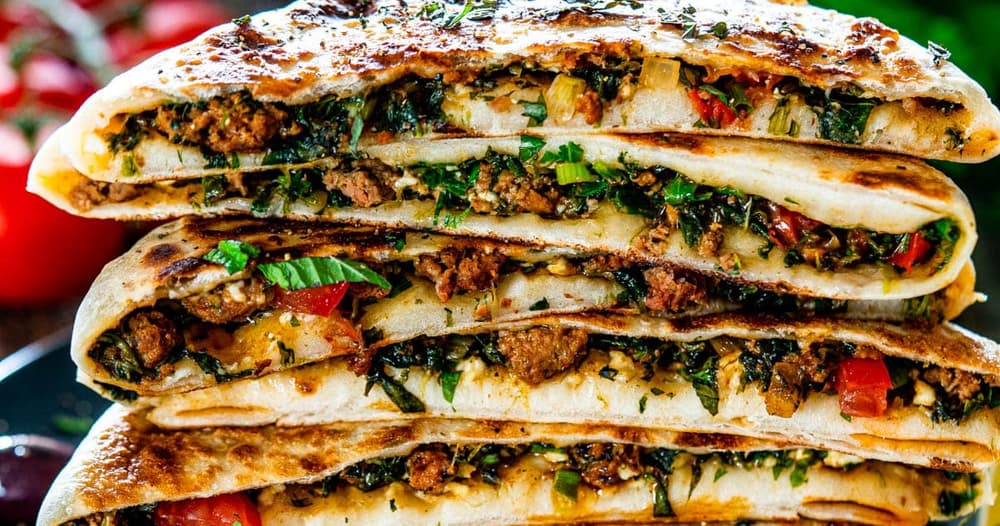 Turkish Gozleme with Minced Lamb Punchfork
