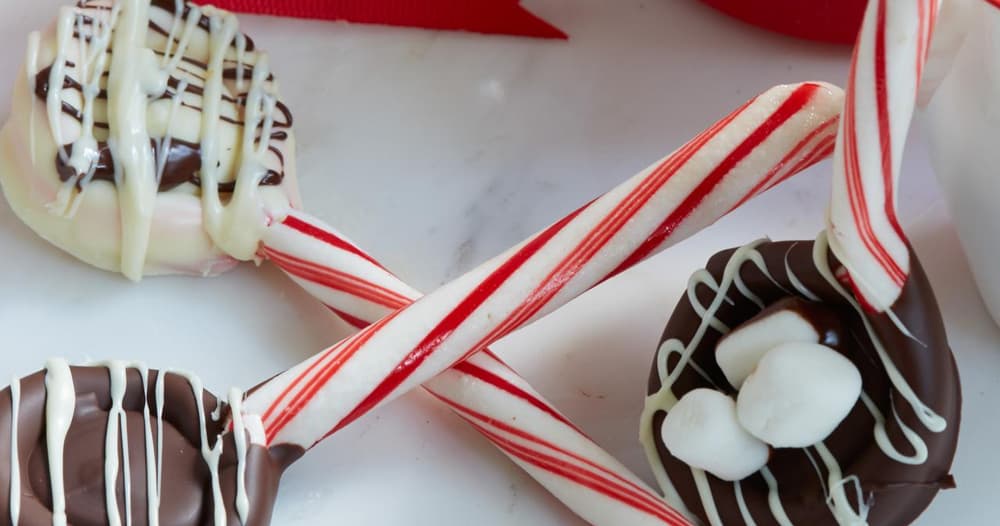 Candy Cane Hot Cocoa Spoons Punchfork