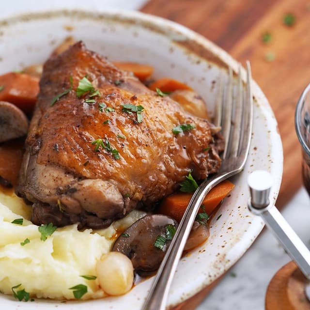 Dutch Oven Coq Au Vin (French Chicken in Red Wine) Punchfork