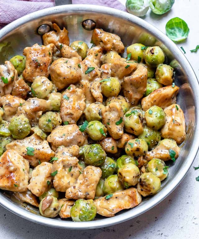 Easy Chicken Alfredo Brussel Sprouts Punchfork