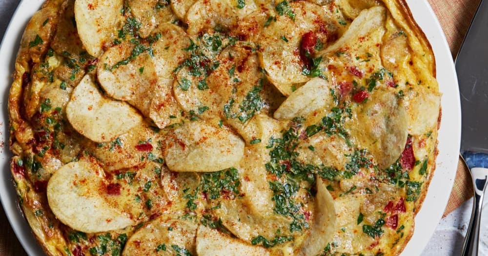 Spanish Potato Chip Frittata Punchfork